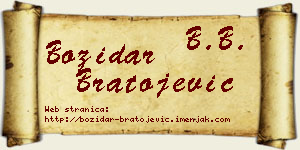 Božidar Bratojević vizit kartica